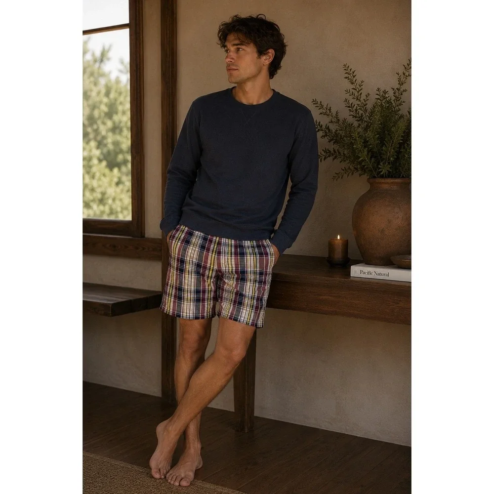 Banana‎ Republic Shorts Mens 34 Multicolor Plaid Preppy Summer Cotton